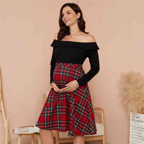 arrivalmaternity boat neck plaid full print red normal a long-sleeve dress 210528, White
arrivalmaternity boat neck plaid full print red normal a long-sleeve dress 210528, White