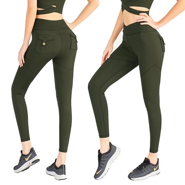 running pants women leggings with pockets cross high waist black army green train yoga gym altheletics, Black;blue
running pants women leggings with pockets cross high waist black army green train yoga gym altheletics, Black;blue