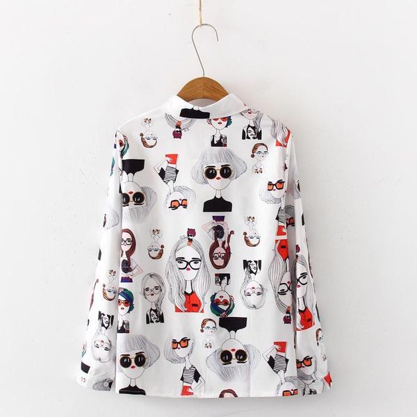 women's blouses & shirts spring fall women harajuku cartoon print streetwear blouse long sleeve female, White
women's blouses & shirts spring fall women harajuku cartoon print streetwear blouse long sleeve female, White