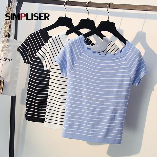 women's sweaters off shoulder women summer thin pullovers striped knitting 2021 knitted tees short sleeve femme blusas knitwear, White;black
women's sweaters off shoulder women summer thin pullovers striped knitting 2021 knitted tees short sleeve femme blusas knitwear, White;black