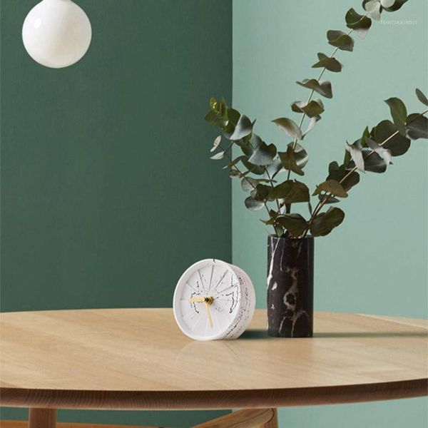 1pc cement clock simple round turbine design bedside table for bedroom homestay battery (marbling) desk & clocks1
1pc cement clock simple round turbine design bedside table for bedroom homestay battery (marbling) desk & clocks1