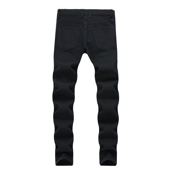 men casual distressed biker ripped denim skinny knee holes zipper destroyed jeans, Blue
men casual distressed biker ripped denim skinny knee holes zipper destroyed jeans, Blue
