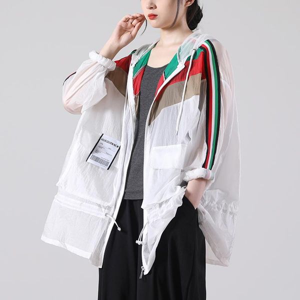 women's jackets superaen summer clothing 2021 loose plus size art patchwork hooded drawstring sunscreen jacket, Black;brown
women's jackets superaen summer clothing 2021 loose plus size art patchwork hooded drawstring sunscreen jacket, Black;brown