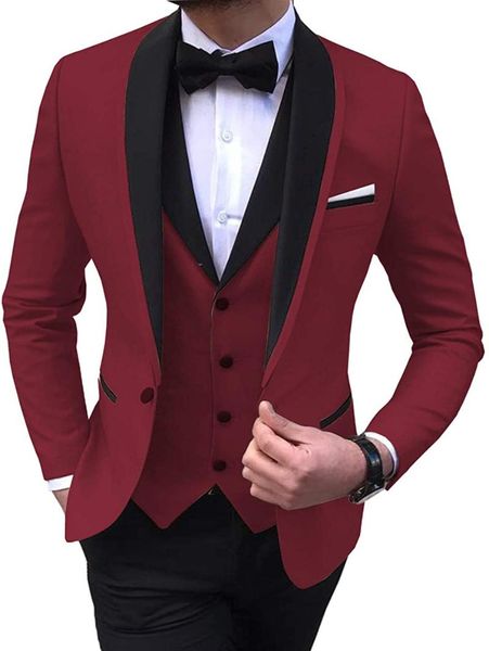 men's suits & blazers tpsaade 3 pieces suit formal three regular fit shawl lapel solid prom tuxedos wedding groomsmen (blazer+vest+pant, White;black
men's suits & blazers tpsaade 3 pieces suit formal three regular fit shawl lapel solid prom tuxedos wedding groomsmen (blazer+vest+pant, White;black