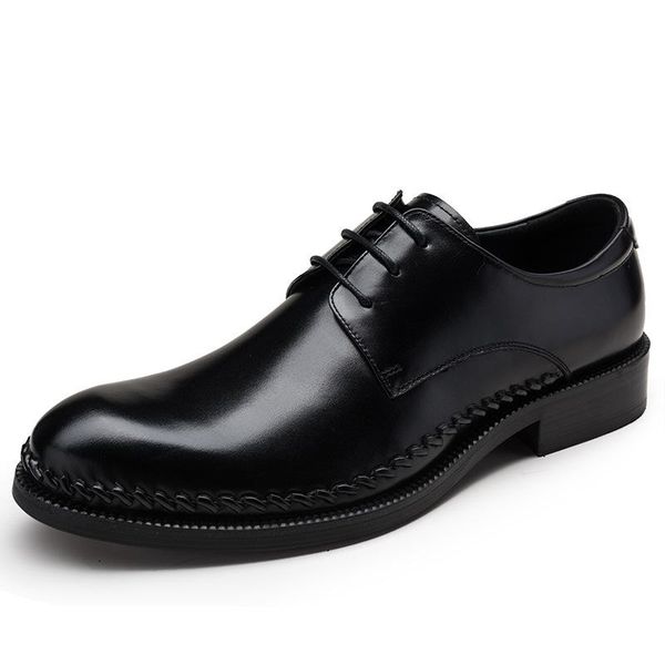 dress shoes men's leather wedding round toe business formal wear cowhide zapatos de hombre chaussure homme, Black
dress shoes men's leather wedding round toe business formal wear cowhide zapatos de hombre chaussure homme, Black