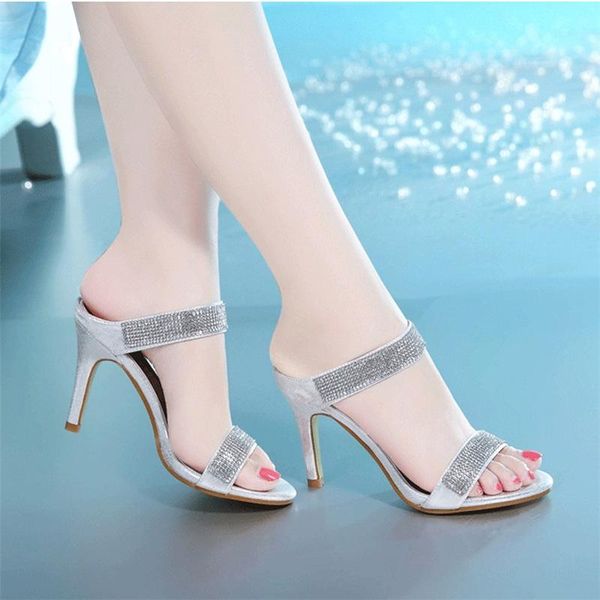 slippers maiernisi slingbacks women slipper summer rhinestone sandals silver gold .5cm high heel female outdoor, Black
slippers maiernisi slingbacks women slipper summer rhinestone sandals silver gold .5cm high heel female outdoor, Black