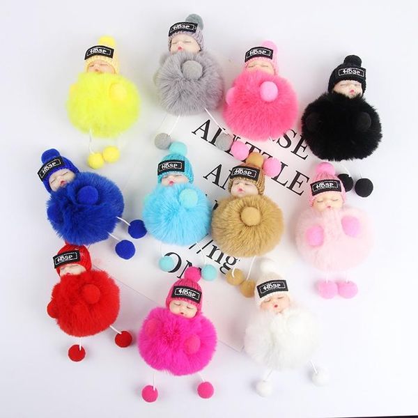 keychains sleeping baby doll ball key chain car keyring holder bag pendant winter hat charm keychain plush fur cute women child toys d252, Silver
keychains sleeping baby doll ball key chain car keyring holder bag pendant winter hat charm keychain plush fur cute women child toys d252, Silver