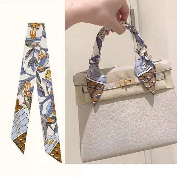 scarves fashion head scarf small silk for women abstract print variety bag handle tied sj393, Blue;gray
scarves fashion head scarf small silk for women abstract print variety bag handle tied sj393, Blue;gray