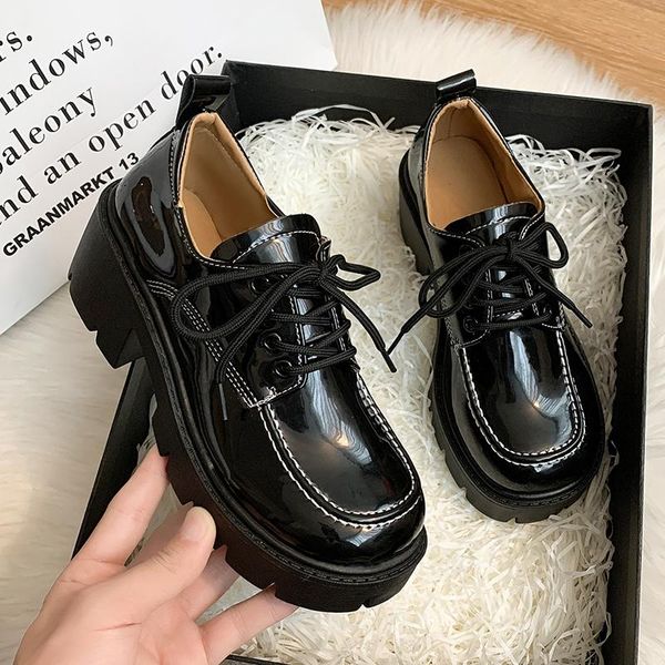dress shoes genuine leather platform mid heel women cross tied thick heels footwear square toe spring, Black
dress shoes genuine leather platform mid heel women cross tied thick heels footwear square toe spring, Black