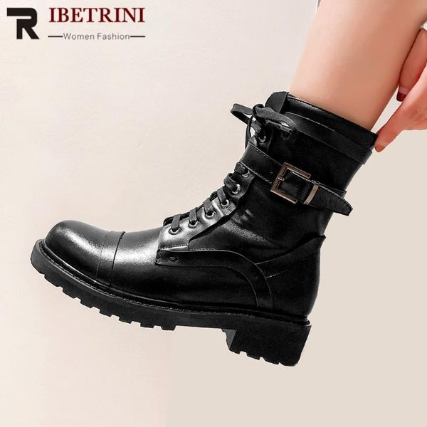 boots ribetrini ladies genuine leather brand design shoes lace buckle ankle fashion motocycle women woman, Black
boots ribetrini ladies genuine leather brand design shoes lace buckle ankle fashion motocycle women woman, Black