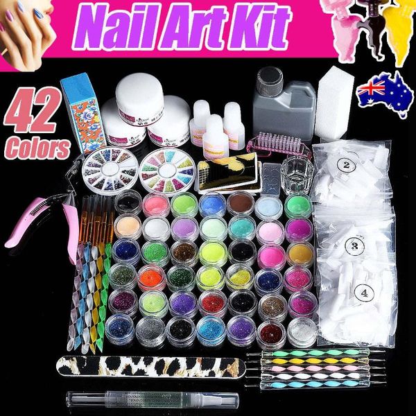 nail art kits 42 colors acrylic kit powder glitter full manicure set for liquid decoration crystal brush tips tools
nail art kits 42 colors acrylic kit powder glitter full manicure set for liquid decoration crystal brush tips tools