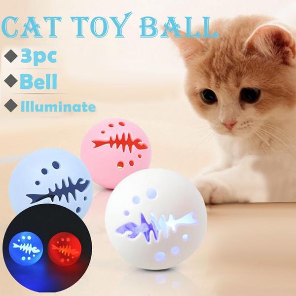 cat toys 3pcs/lot toy fish bone balls pet tease interactive ball bell glow
cat toys 3pcs/lot toy fish bone balls pet tease interactive ball bell glow