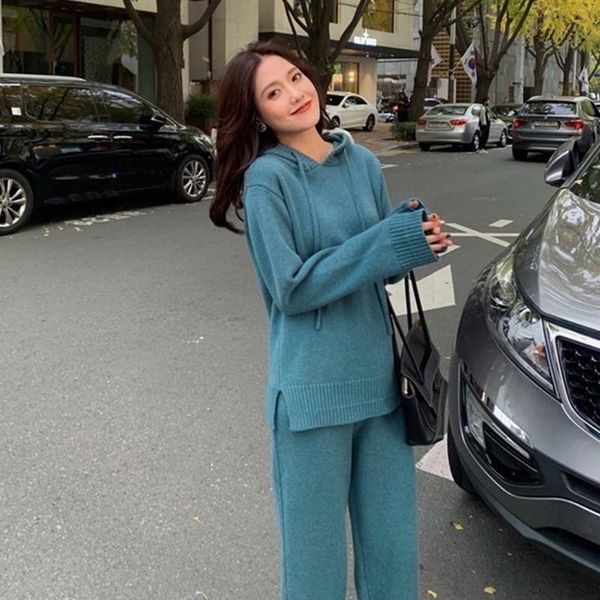 women's two piece pants autumn winter women fashionable sets 2 pieces sweater pullovers long knitwear warm tracksuit suits solid hooded, White
women's two piece pants autumn winter women fashionable sets 2 pieces sweater pullovers long knitwear warm tracksuit suits solid hooded, White
