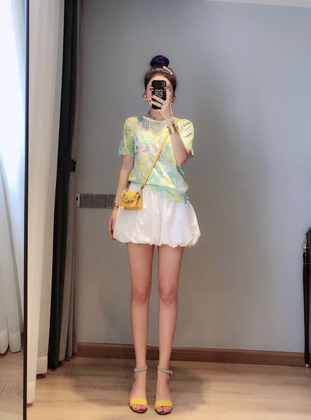 2021 new summer t shirt women knitted casual printing hollow out short sleeves o-neck slim thin kintwear b-011, White
2021 new summer t shirt women knitted casual printing hollow out short sleeves o-neck slim thin kintwear b-011, White