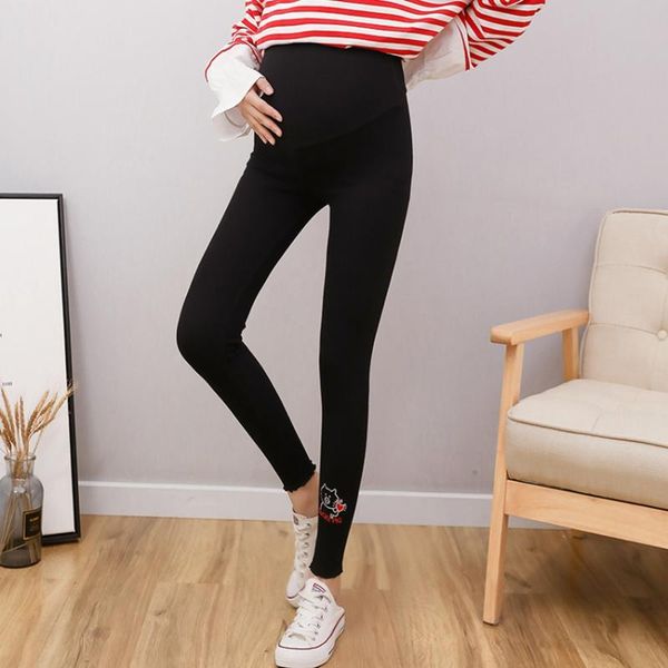 maternity bottoms trousers cotton autumn pregnant women leggings fashion cat embroidered baita small feet stomach lift pants, White
maternity bottoms trousers cotton autumn pregnant women leggings fashion cat embroidered baita small feet stomach lift pants, White