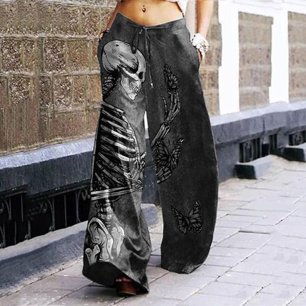 women's pants & capris halloween casual skull cat flower multi-print wide leg with pockets autumn elastic waist pocket trouser, Black;white
women's pants & capris halloween casual skull cat flower multi-print wide leg with pockets autumn elastic waist pocket trouser, Black;white