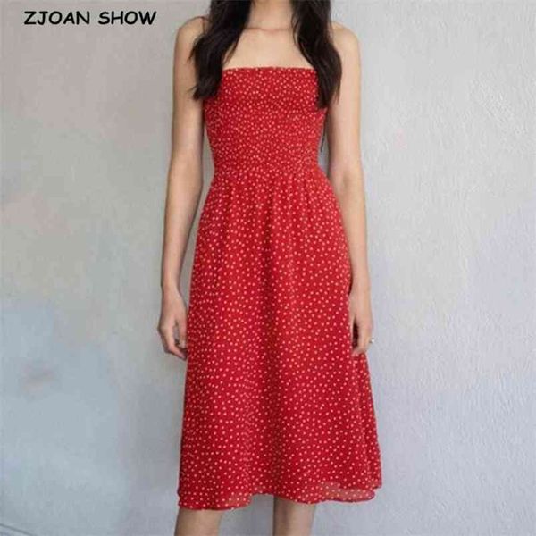 retro elegant elastic body long sling dresses france small dot print chiffon midi women summer dress holiday 210429, White
retro elegant elastic body long sling dresses france small dot print chiffon midi women summer dress holiday 210429, White