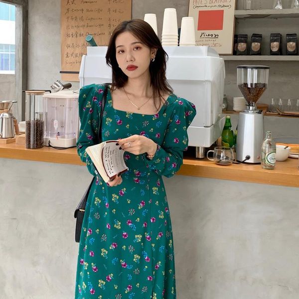 casual dresses french retro puff sleeve floral dress women autumn square collar sweet and age-reducing long split a-line skirt, Black;gray
casual dresses french retro puff sleeve floral dress women autumn square collar sweet and age-reducing long split a-line skirt, Black;gray