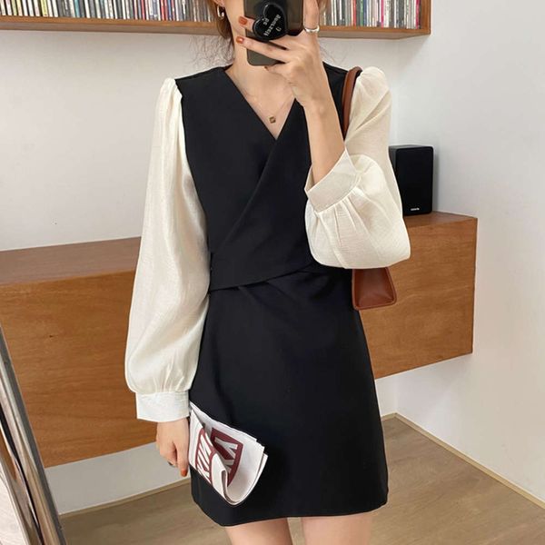 casual dresses dress women clothesfrench v-neck cross bandage design stitching fake two-piece bubble sleeve 93nd, Black;gray
casual dresses dress women clothesfrench v-neck cross bandage design stitching fake two-piece bubble sleeve 93nd, Black;gray