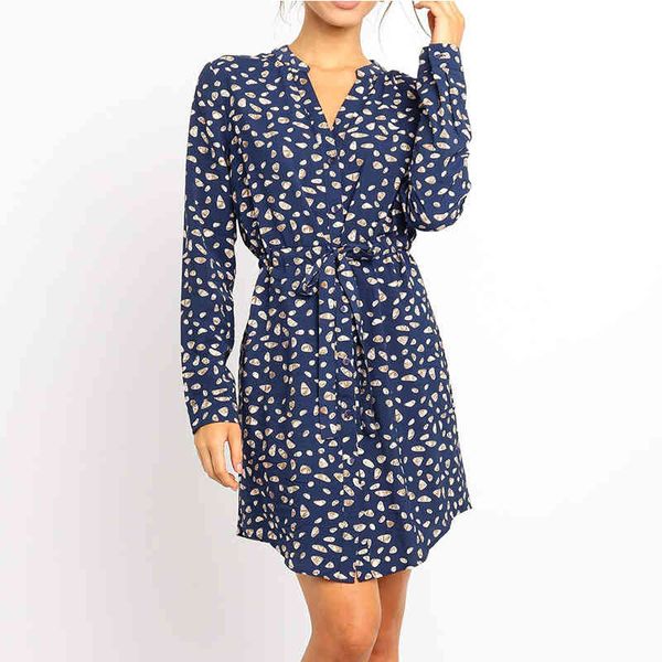 autumn print women elegant chiffon dress long sleeve casual shirt dress v neck mini dresses lace up vestidos fashion streetwear 210507, Black;gray
autumn print women elegant chiffon dress long sleeve casual shirt dress v neck mini dresses lace up vestidos fashion streetwear 210507, Black;gray