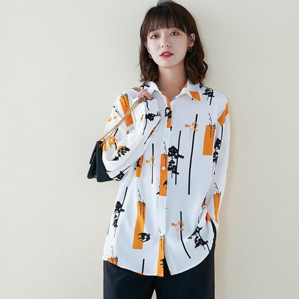 womens fall fashion female blouse full sleeve casual print shirt korean style turn-down collar ol 2021 robe women's blouses & shirts, White
womens fall fashion female blouse full sleeve casual print shirt korean style turn-down collar ol 2021 robe women's blouses & shirts, White