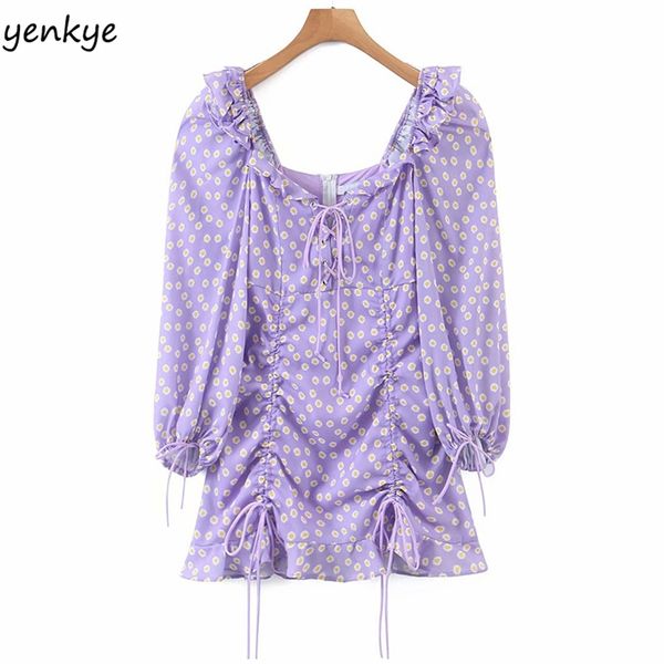 fall women purple floral print dress v neck long sleeve drawstring draped mini fashion lady elegant party 210514, Black;gray
fall women purple floral print dress v neck long sleeve drawstring draped mini fashion lady elegant party 210514, Black;gray