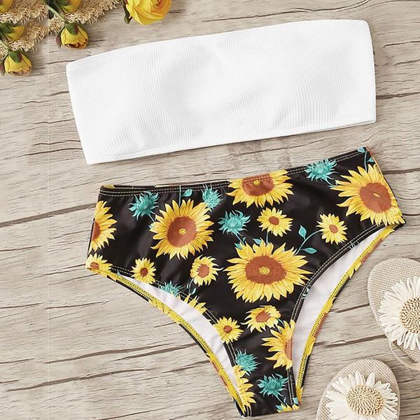 women's swimwear sunflower print bikinis women bandeau swimsuit bikini push up high waist bathing suit brazilian #t2g, White;black
women's swimwear sunflower print bikinis women bandeau swimsuit bikini push up high waist bathing suit brazilian #t2g, White;black