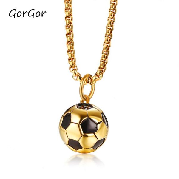 gorgor necklace men stainless steel pattern golden football simplicity energetic small accessories younger pn-1020g pendant necklaces, Silver
gorgor necklace men stainless steel pattern golden football simplicity energetic small accessories younger pn-1020g pendant necklaces, Silver
