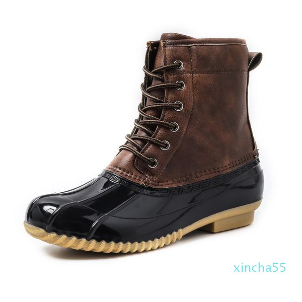 women's boots lady duck boot with waterproof zipper rubber sole women rain boots lace up ankle shoes fur winter women shoes, Black
women's boots lady duck boot with waterproof zipper rubber sole women rain boots lace up ankle shoes fur winter women shoes, Black