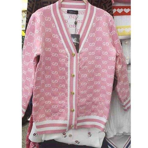 spring and summer clothes new small fragrance double home letter jacquard knitted cardigan loose sweater coat women, Black;brown
spring and summer clothes new small fragrance double home letter jacquard knitted cardigan loose sweater coat women, Black;brown