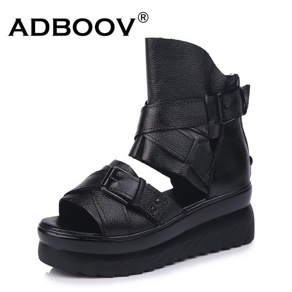 dress shoes adboov genuine leather platform sandals women summer wedges for sandalias de verano para mujer size 35-43, Black
dress shoes adboov genuine leather platform sandals women summer wedges for sandalias de verano para mujer size 35-43, Black