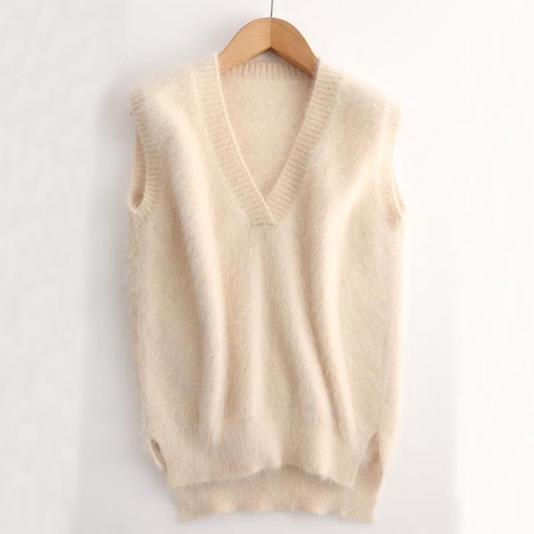 women's sweaters pink white vintage sweater women 2021 100% real mink cashmere vest ladies gilet v neck spring summer match coat wsr645, White;black
women's sweaters pink white vintage sweater women 2021 100% real mink cashmere vest ladies gilet v neck spring summer match coat wsr645, White;black