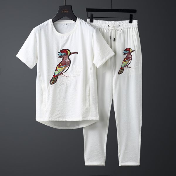 tracksuit shirt tracksuit (t-shirt+pants) luxury bird embroidered short sleeve mens suits summer slim fit fashion man sets, Gray
tracksuit shirt tracksuit (t-shirt+pants) luxury bird embroidered short sleeve mens suits summer slim fit fashion man sets, Gray