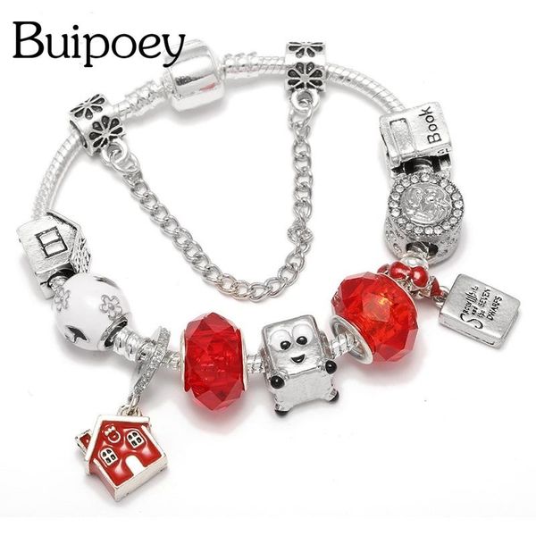 charm bracelets buipoey fashion red crystal bracelet for women original brands beads & bangles diy girls children's jewelry gift, Golden;silver
charm bracelets buipoey fashion red crystal bracelet for women original brands beads & bangles diy girls children's jewelry gift, Golden;silver