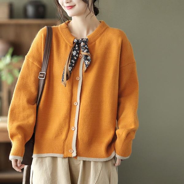 women's knits & tees fairynatural european style ladies elegant patchwork cardigans autumn spring women loose casual retro sweaters har, White
women's knits & tees fairynatural european style ladies elegant patchwork cardigans autumn spring women loose casual retro sweaters har, White