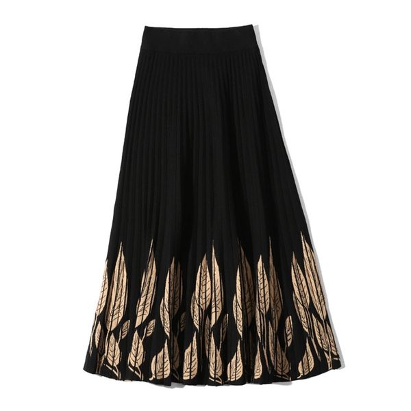 autumn winter women's skirt ethnic printed knitted slim high waist mid-length female pleated s ll452 210506, Black
autumn winter women's skirt ethnic printed knitted slim high waist mid-length female pleated s ll452 210506, Black