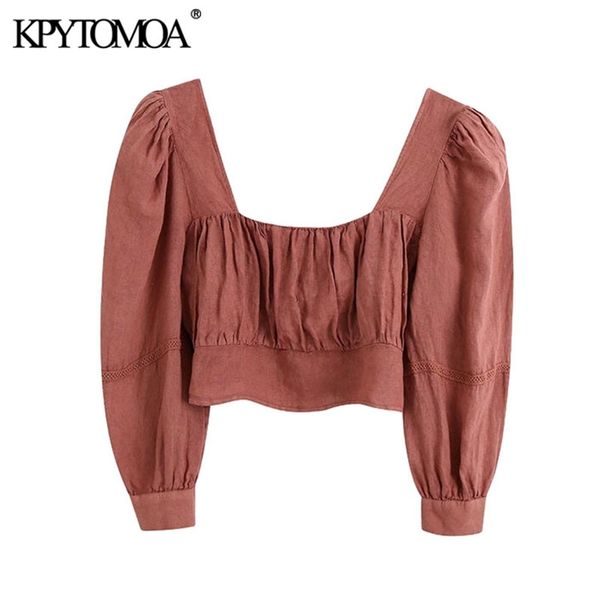 women sweet fashion with lace trim cropped blouses vintage lantern sleeve back elastic female shirts chic 210420, White
women sweet fashion with lace trim cropped blouses vintage lantern sleeve back elastic female shirts chic 210420, White