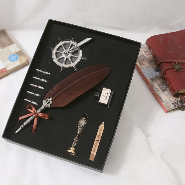 fountain pens 1 set of english retro calligraphy feather pen gift natural high-grade metal
fountain pens 1 set of english retro calligraphy feather pen gift natural high-grade metal