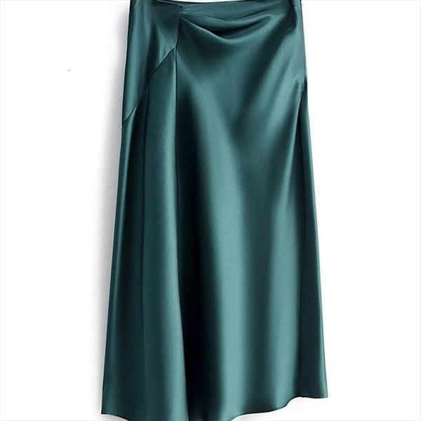 high waisted summer large size womens skirts solid elegant silk satin a line midi irregular long office lady, Black
high waisted summer large size womens skirts solid elegant silk satin a line midi irregular long office lady, Black