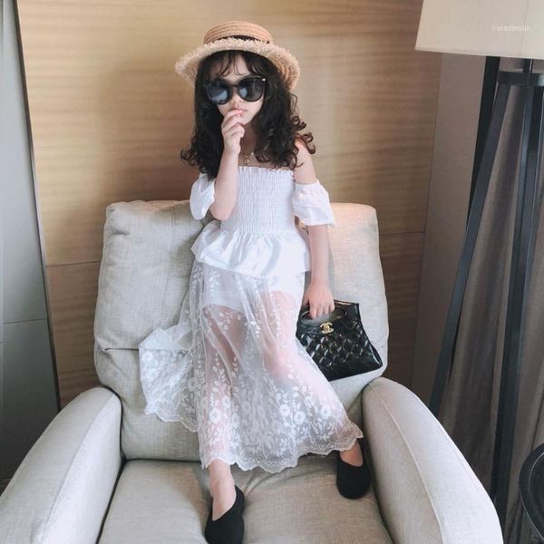 summer girls 2 pcs set baby blouse + skirtpants kids suit children streetwear elastic shoulderless mesh to 7 yrs1, White
summer girls 2 pcs set baby blouse + skirtpants kids suit children streetwear elastic shoulderless mesh to 7 yrs1, White