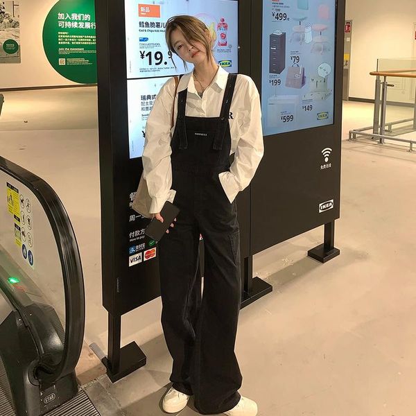 women's jeans japan style sweet maiden distressed pockets siamese pants 2021 autumn loose brawstring thin high waist wide legs women, Blue
women's jeans japan style sweet maiden distressed pockets siamese pants 2021 autumn loose brawstring thin high waist wide legs women, Blue