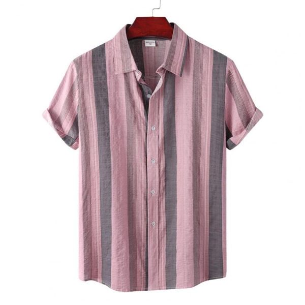 men's casual shirts beach shirt summer tees striped print turn-down collar breathable short sleeve buttons closure beachwear, White;black
men's casual shirts beach shirt summer tees striped print turn-down collar breathable short sleeve buttons closure beachwear, White;black