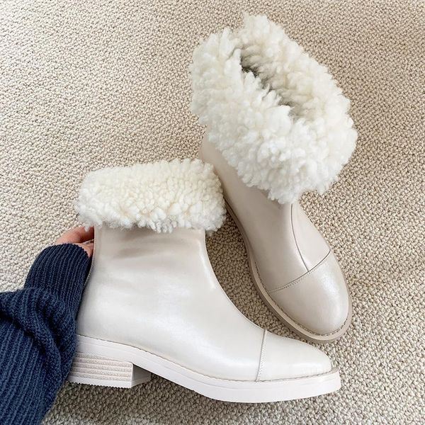boots mezereon women snow cow leather ankle real fur woman winter shoes warm wool inside ladies botas, Black
boots mezereon women snow cow leather ankle real fur woman winter shoes warm wool inside ladies botas, Black