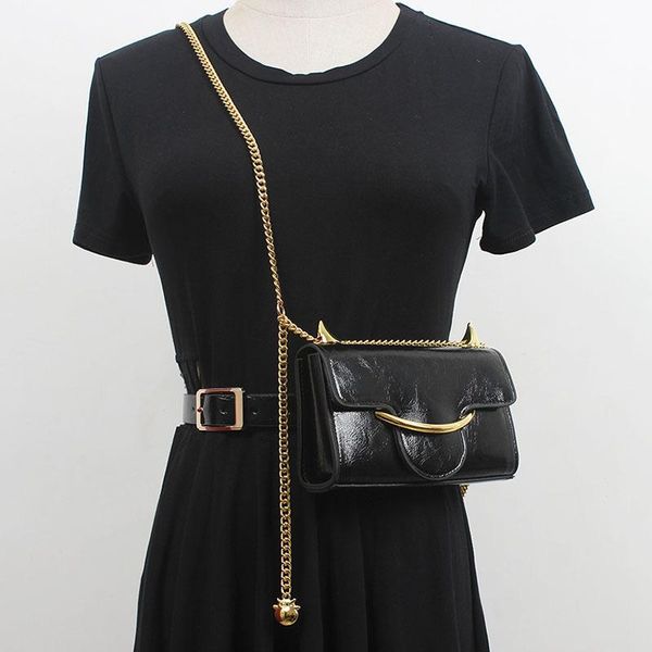 belts seebeautiful metal pin buckle long chain removable small bag belt woman spring summer 2021 tide fashion all match e387, Black;brown 
belts seebeautiful metal pin buckle long chain removable small bag belt woman spring summer 2021 tide fashion all match e387, Black;brown