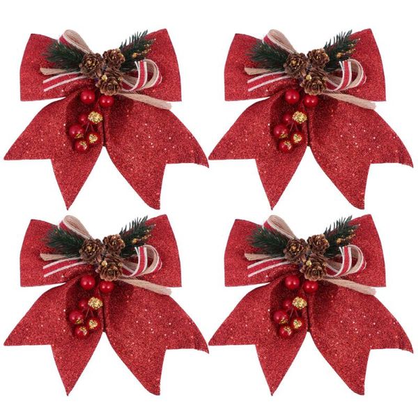 decorative flowers & wreaths 4pcs glitter pine cone bow christmas tree pendant atmosphere decor
decorative flowers & wreaths 4pcs glitter pine cone bow christmas tree pendant atmosphere decor
