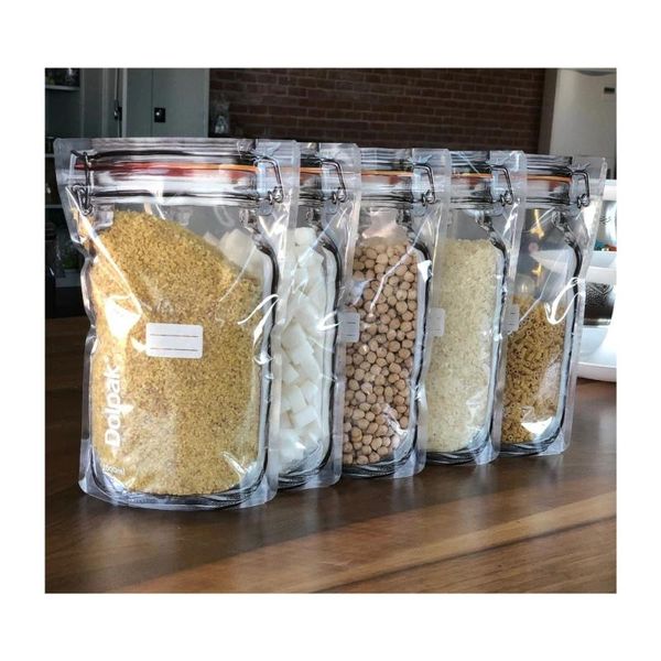 storage bottles & jars kitchen food bag look like jar 10 pcs organizer lock mouthpiece airtight pantry sugar legume cereals rice pasta
storage bottles & jars kitchen food bag look like jar 10 pcs organizer lock mouthpiece airtight pantry sugar legume cereals rice pasta