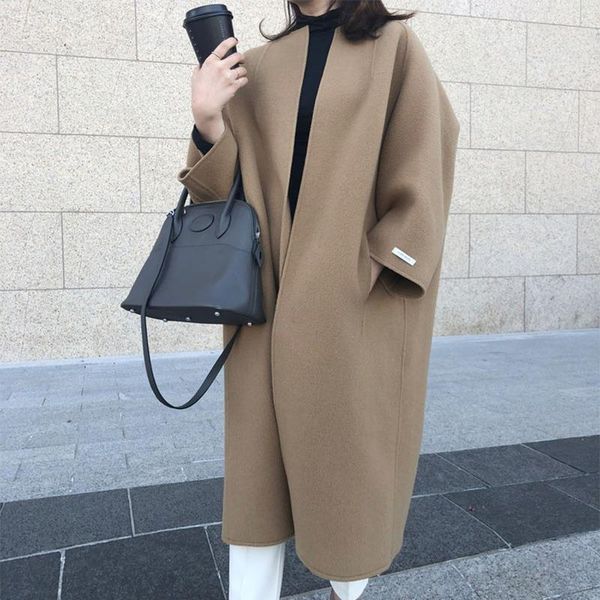 women's trench coats oversize 2021 autumn winter bf coat solid color korean straight loose windbreaker women jacket, Tan;black
women's trench coats oversize 2021 autumn winter bf coat solid color korean straight loose windbreaker women jacket, Tan;black