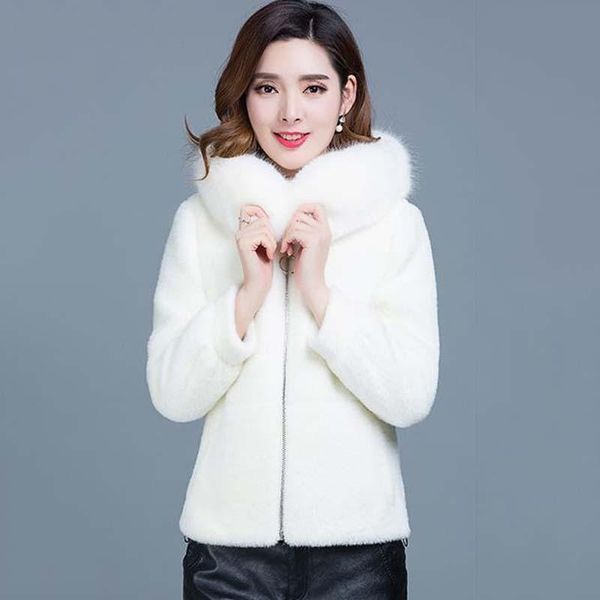 women's fur & faux jackets plus size short coats 2021 winter fashion mink cashmere splicing hooded skinny jacket woman, Black
women's fur & faux jackets plus size short coats 2021 winter fashion mink cashmere splicing hooded skinny jacket woman, Black