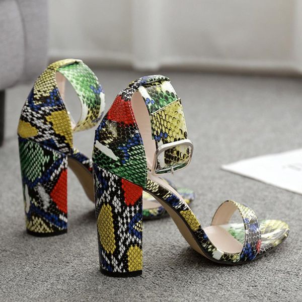 high heels sandals women fashion womens open toe colorful snake print summer non-slip party buty damskie#3, Black 
high heels sandals women fashion womens open toe colorful snake print summer non-slip party buty damskie#3, Black