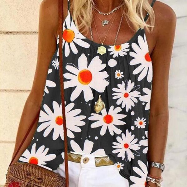 women's tanks & camis plus size fashion women daisy print strap loose summer camisole casual tank vest sleeveless female t-shirt, White
women's tanks & camis plus size fashion women daisy print strap loose summer camisole casual tank vest sleeveless female t-shirt, White